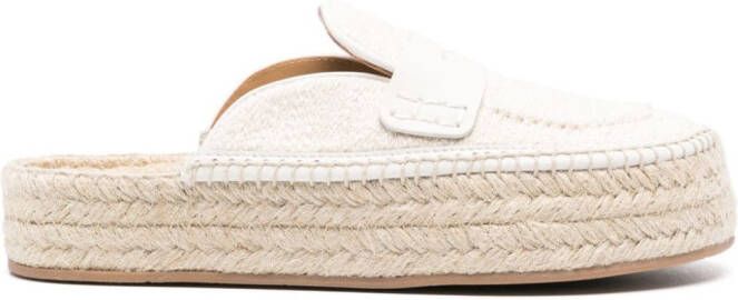 JW Anderson Muiltjes met bouclé detail Beige