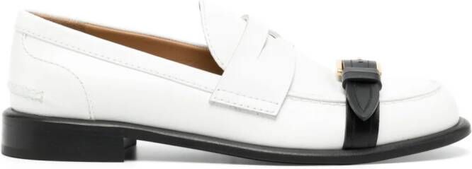 JW Anderson Tweekleurige leren loafers Wit