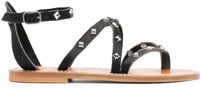 K. Jacques Epicure leren sandalen Zwart