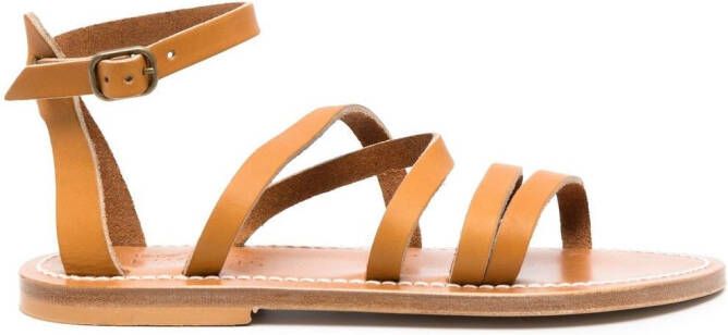 K. Jacques Leren sandalen Beige