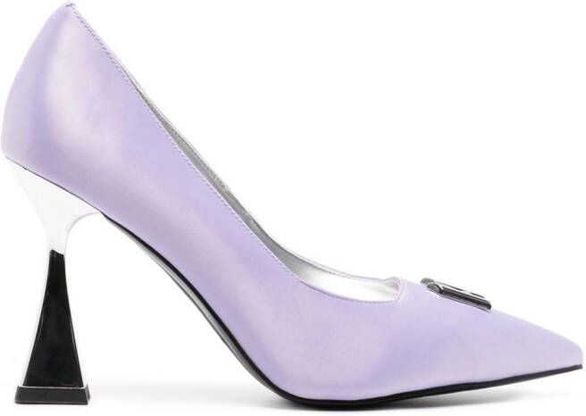 Karl Lagerfeld Debut pumps met puntige neus Paars