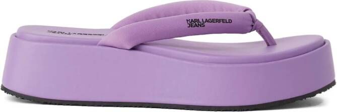 Karl Lagerfeld Puffa sandalen met sleehak Paars