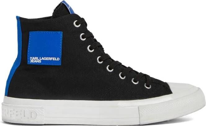 Karl Lagerfeld Jeans Kampus III Planet high-top sneakers Zwart