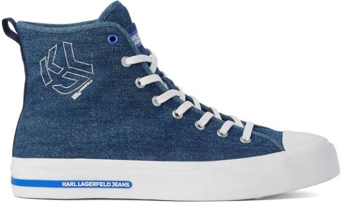 Karl Lagerfeld Jeans KLJ Vulc high-top sneakers Blauw