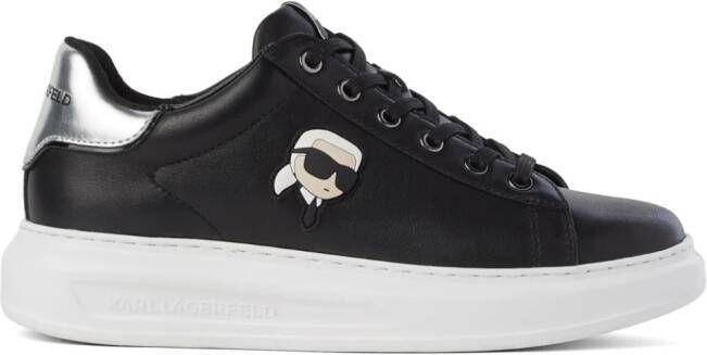 Karl Lagerfeld Ikonik NFT Kapri leren sneakers Zwart