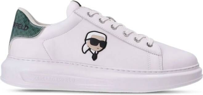 Karl Lagerfeld Kapri leren sneakers Wit