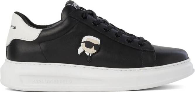 Karl Lagerfeld Ikon NFT Kapri leren sneakers Zwart