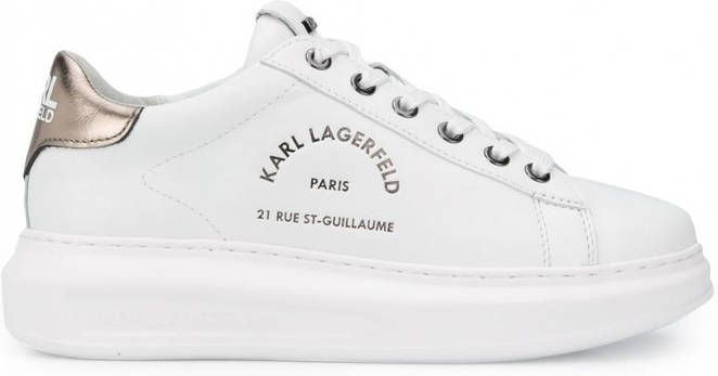 Karl Lagerfeld Rue St-Guillaume Kapri leren sneakers Wit