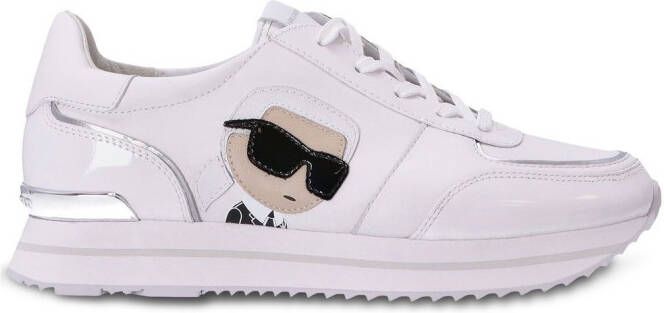 Karl Lagerfeld Sneakers met patch Wit