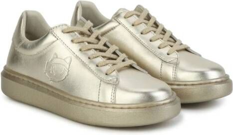 Karl Lagerfeld Kids Sneakers met metallic-effect Goud