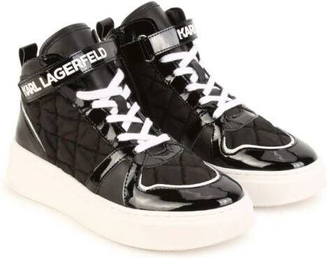 Karl Lagerfeld Kids Sneakers met logoprint Zwart