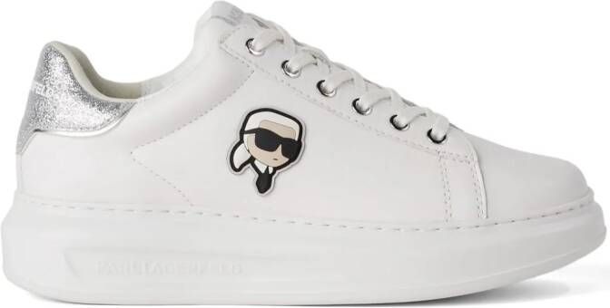 Karl Lagerfeld Ikonik NFT Kapri leren sneakers Wit