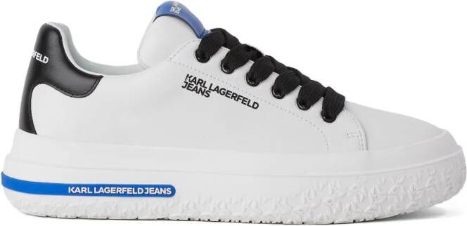 Karl Lagerfeld Jeans Low-top leren sneakers Wit