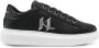 Karl Lagerfeld Leren sneakers met logopatch Zwart - Thumbnail 1