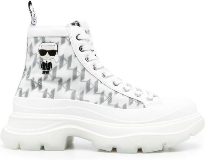 Karl Lagerfeld Leren sneakers Wit