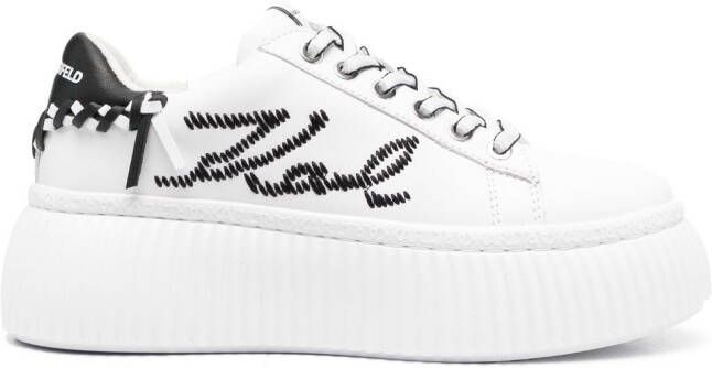 Karl Lagerfeld Sneakers met geborduurd logo Wit