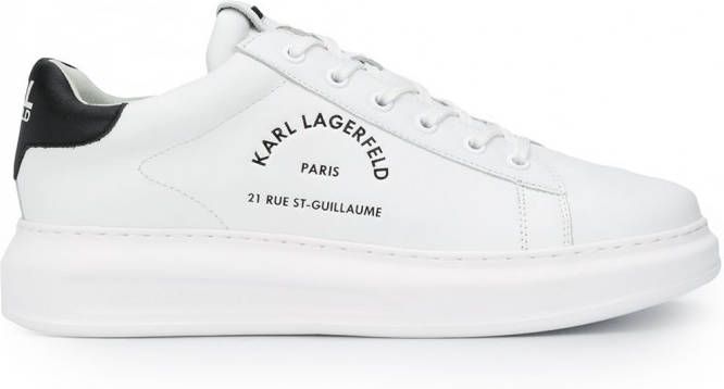 Karl Lagerfeld Rue St-Guillaume Kapri leren sneakers Wit