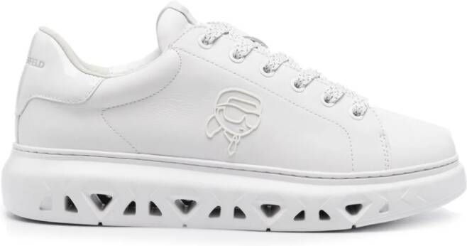 Karl Lagerfeld NFT Kapri leren sneakers Wit