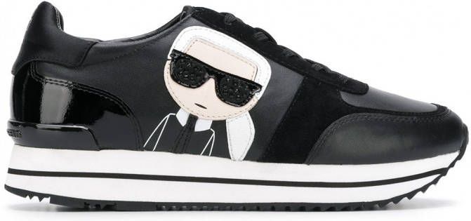 Karl Lagerfeld platform trainers Zwart