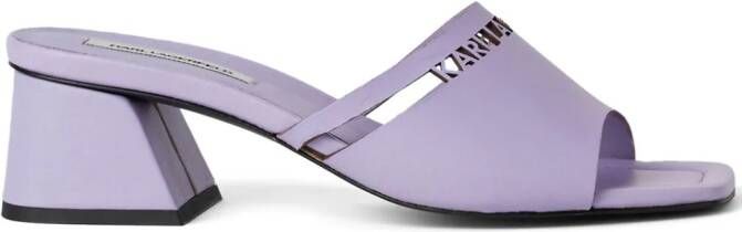 Karl Lagerfeld Plaza 55mm leren sandalen Paars