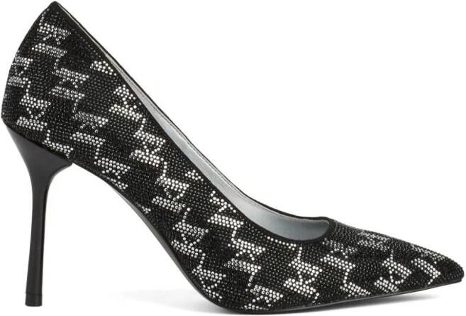 Karl Lagerfeld Sarabande II pumps met monogram patroon Zwart