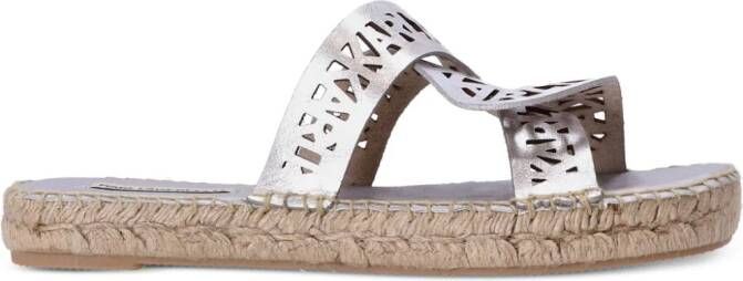 Karl Lagerfeld Souk Interlock espadrilles Zilver