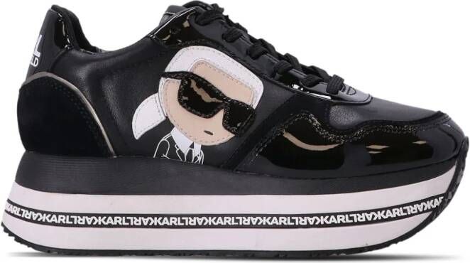 Karl Lagerfeld Velocita II sneakers met plateauzool Zwart