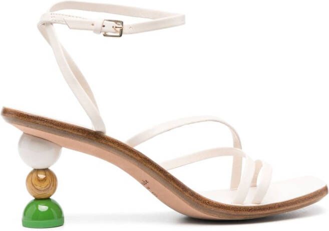 Kate Spade Sandalen met bewerkte hak Beige