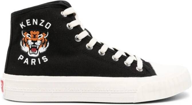 Kenzo High-top sneakers met print Zwart