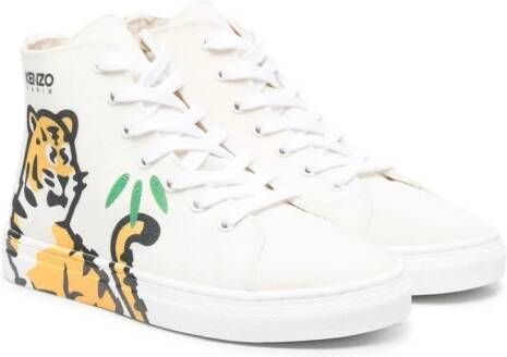 Kenzo Kids High-top sneakers Beige