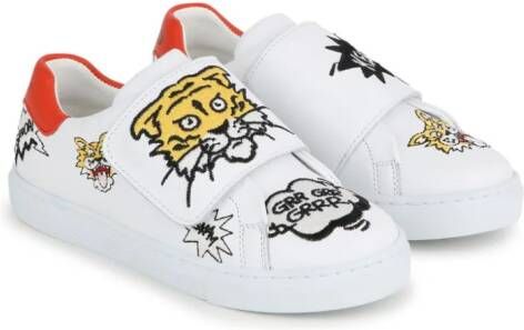 Kenzo Kids Leren sneakers Wit