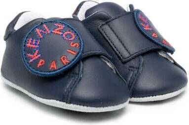 Kenzo Kids Sneakers met geborduurd logo Blauw