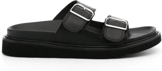 Kenzo Matto leren sandalen Zwart