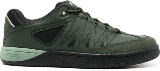 Kenzo Leren sneakers met mesh vlakken Zwart