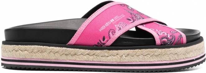 Kenzo Sandalen met print Roze