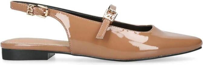 KG Kurt Geiger Gelakte slingback ballerina's Beige