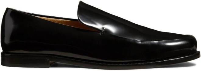 KHAITE Alessio leren loafers Zwart