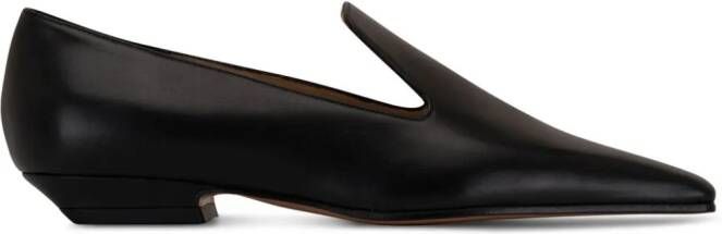 KHAITE Leren loafers Zwart