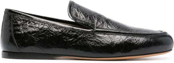 KHAITE The Alessia gekreukte loafers Zwart