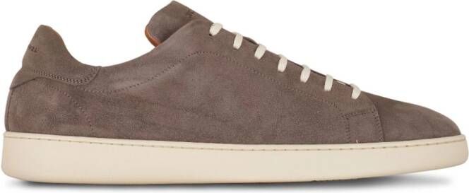 Kiton Suède sneakers met logo-reliëf Grijs