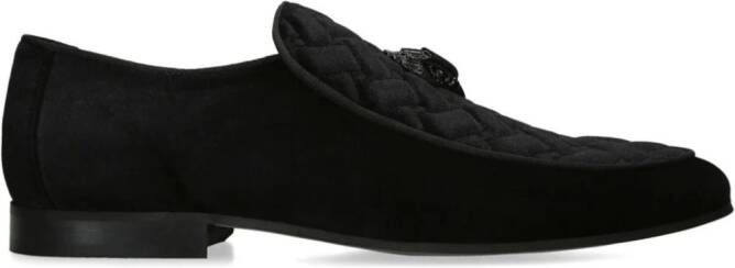 Kurt Geiger London Eagle Head fluwelen loafers Zwart