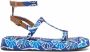 La DoubleJ Jazzy sandalen met print Blauw - Thumbnail 1