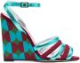 La DoubleJ Tones sandalen met sleehak Blauw - Thumbnail 1