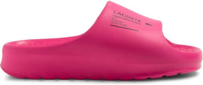 Lacoste Badslippers met logoprint Roze