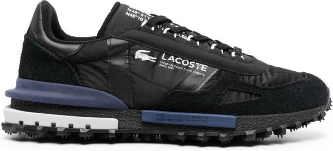 Lacoste Elite Active Textile leren sneakers Zwart