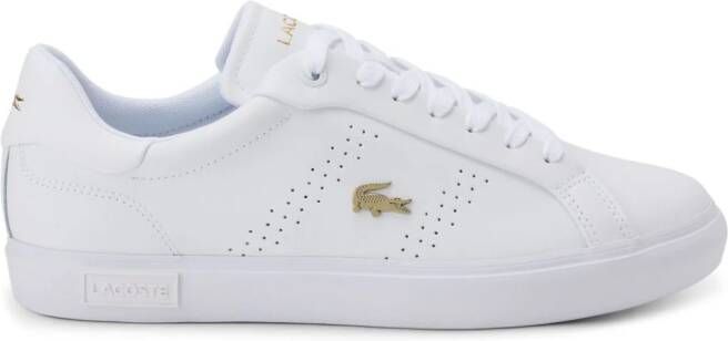 Lacoste Powercourt 2.0 leren sneakers Wit