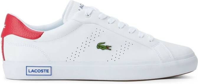 Lacoste Powercourt 2.0 leren sneakers Wit