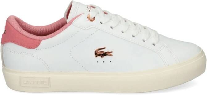 Lacoste Powercourt leren sneakers Wit