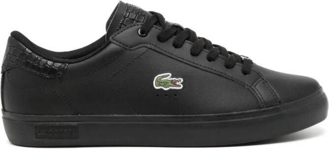 Lacoste Powercourt leren sneakers Zwart