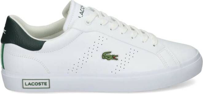 Lacoste Powercourt sneakers met logopatch Wit